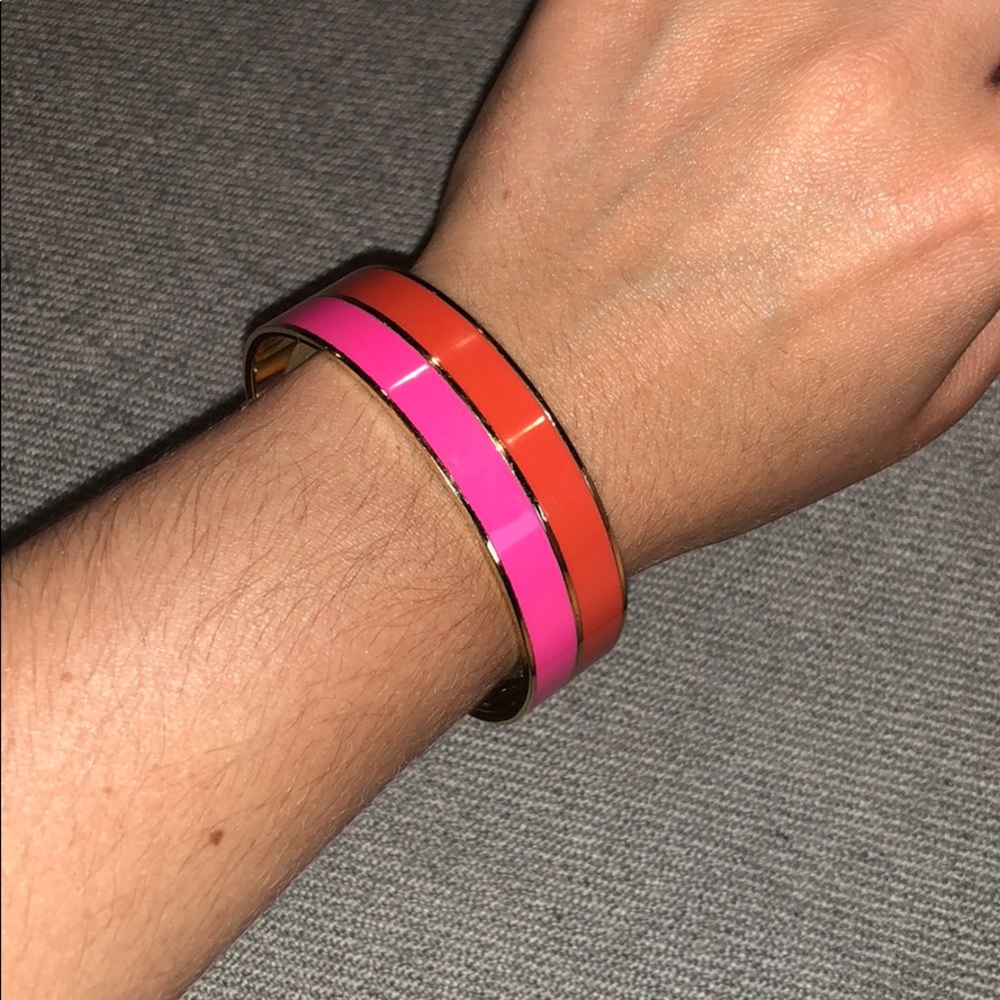 Kate Spade orange and pink and gold bracelet